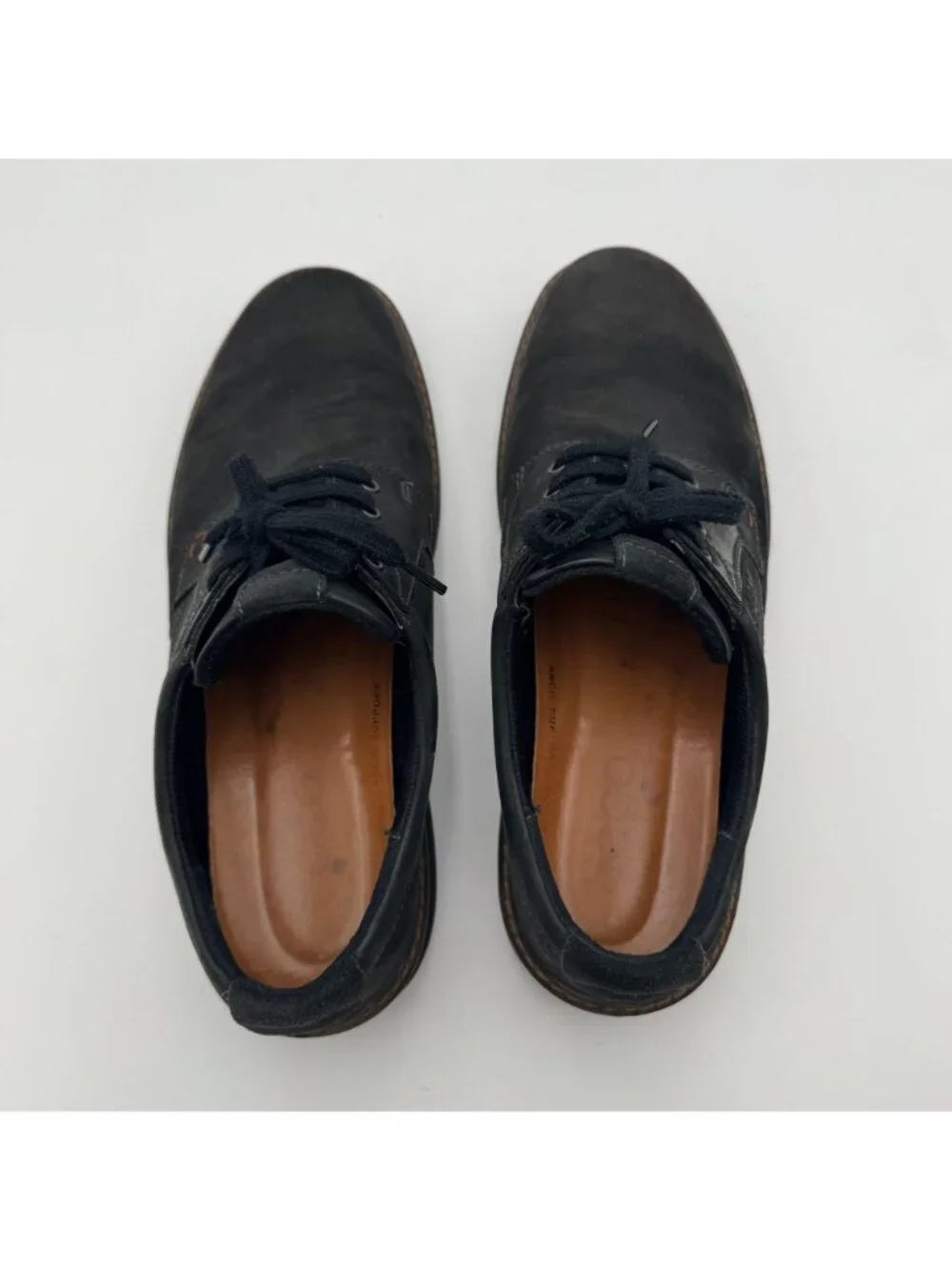ECCO Mens EU 46 Turn GTX Waterproof Black Leather Oxford Shoes Low Top GoreTex - Picture 7 of 9